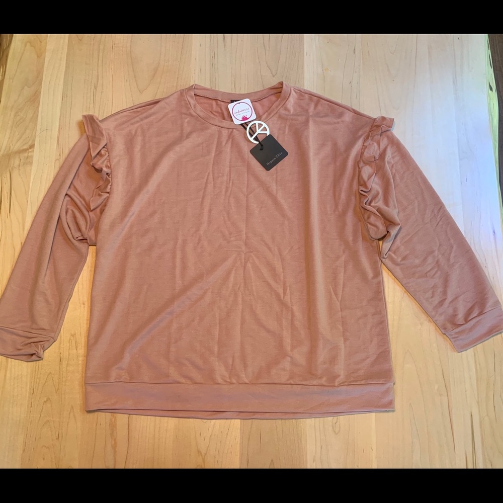 Long Sleeve Ruffled Sweater